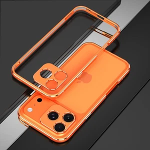 For iPhone 17 Pro Max/17 Pro Dual Color Metal Bumper Case with Camera Protector - Picture 1 of 27