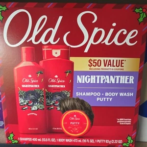 Old Spice Night Panther Bath Christmas Gift Set - Picture 1 of 2