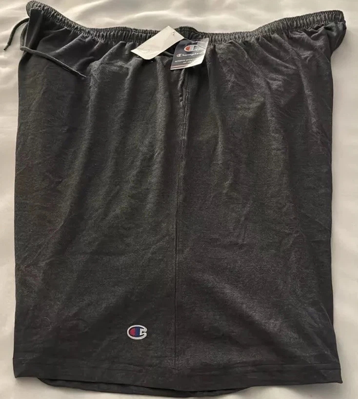 CHAMPION MEN'S GRAY COTTON BL ELASTIC ATHLETIC DRAWSTRING SHORTS SIZE 6XL