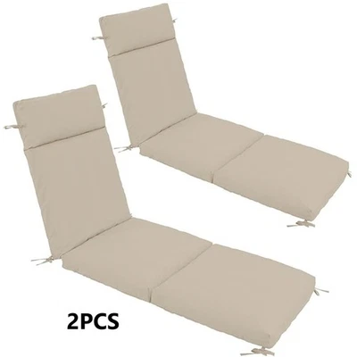 Chaise Lounge Cushion 72x21x3 Inch - Set of 2 Outdoor Lounge Cushions - Image 1 of 4