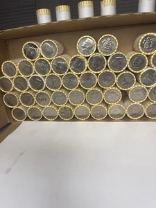 10 New Bank Rolls of Half Dollars Unsearched Coin Roll Hunting - Picture 1 of 3