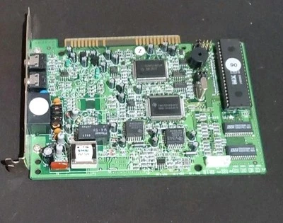 Used Vintage Davicom V1456VQH-X A3062672 56K PnP ISA Voice Data Fax Modem Card - Image 1 of 3