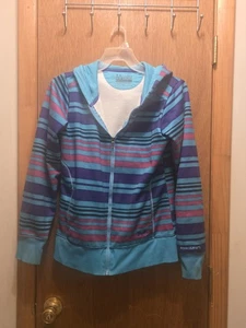 Under Armour Storm ColdGear Full Zip Hoodie Men's Medium Blue Stripe Jacket - Picture 1 of 10