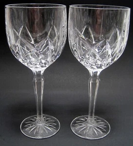 Set of 2 -Waterford Crystal Marquis Brookside Wine Glasses Goblets - Picture 1 of 4