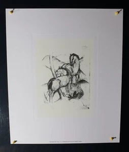 Franz Marc - Two Horses, 1910/11 - Offset Poster- Embossed-by Acte III, Florence - Picture 1 of 7