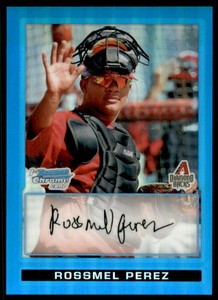 2009 Bowman Chrome Prospects Blue Refractors #BCP176 Rossmel Perez /150