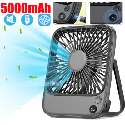 Mini Hand-held Fan Portable Folding Desk Fan Cooler Cooling USB Rechargeable Fan - Image 1 of 4