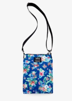 Bolso Bandolera Nuevo con Etiquetas Loungefly Disney Lilo & Stitch Scrump Tropical Floral Pasaporte Foto 1 de 4