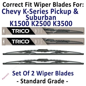 Wiper Blades 2-Pack Standard fit 1988-2000 Chevy K1500 K2500 Suburban 30180x2 - Bild 1 von 1