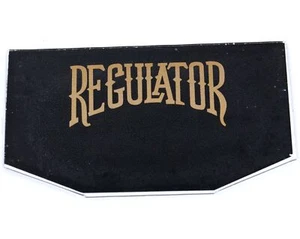 Regulator Clock Glass Black and Goldtone Paint - 5-3/4" x 3-1/8" - NA499 - Picture 1 of 2