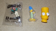 THE SIMPSONS, MARGE & LISA FIGURE, SEALED APU FIGURE AND BART HEAD