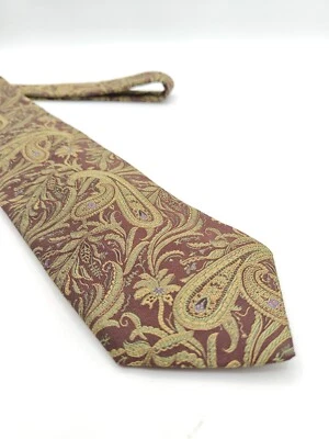 🇺🇲 Corbata Robert Talbott Best Of Class Para Hombres Marrón Verde Seda Hecha en EE. UU. 59x3.5 Foto 1 de 4