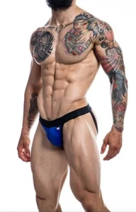 JOCKSTRAP UOMO BLU TAGLIA LARGE di TAGLIO PER UOMO INTERESSE GAY - Foto 1 di 2