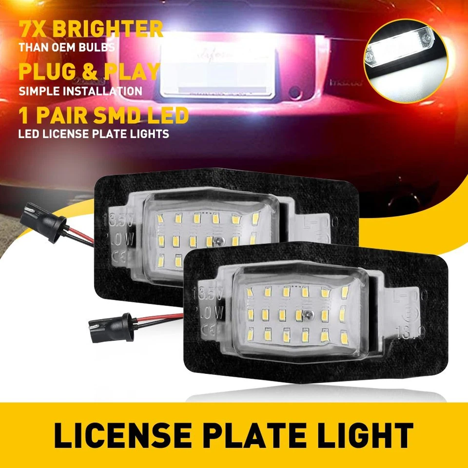 LED License Plate Light Lamp Assembly Set for 99-05 Mazda Miata Tribute MPV EAH - Image 1 of 4
