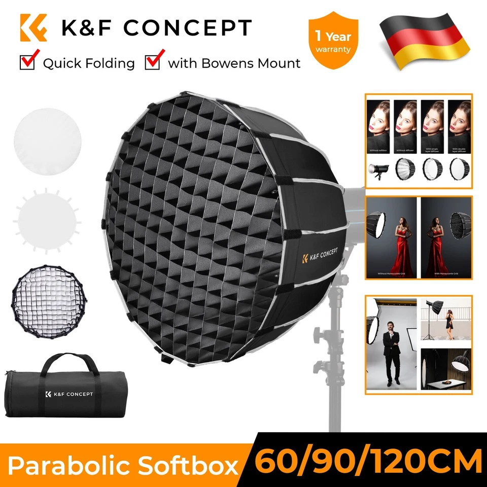 K&F Concept Octagon Softbox Bowens Mount Achteckige Softbox mit Honeycomb Gitter - Bild 1 von 4