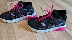 Stella McCartney girls black and pink trainers size 2 EU 34 Kids Preowned - Picture 1 of 15