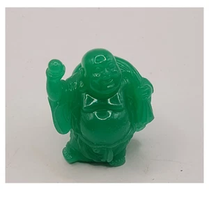 Green Laughing Buddha Good Luck Happy Good Fortune Home Feng Shui - Picture 1 of 4