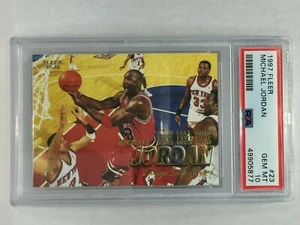 PSA 10 GEM 1997-98 Fleer Michael Jordan #23 HOF wizards BULLS GOAT CUSTODIA NUOVA - Foto 1 di 2