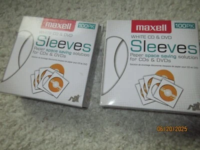 2 packs of cd sleeves paper Maxell, 100pk (2) - Image 1 of 3