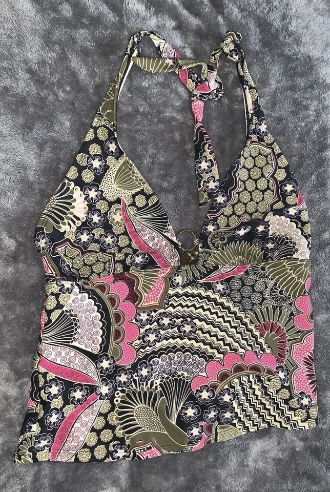 Sun N Sand Size M (8/10) Jrs 1pc Swimsuit Top Multicolored & Multi Pattern  - Image 1 of 3