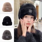 Thickened Beanie Hats Winter Warm Knitted Hat Fashion Bonnet Caps  Women