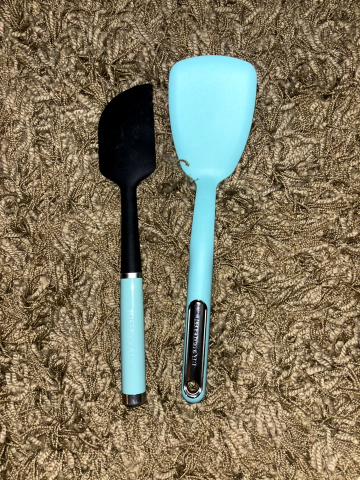 Kitchen Aid Aqua Scraper Spatula and Short Turner 12 inches - Image 1 of 1
