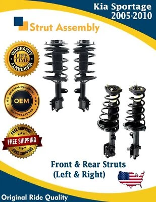 Nuevos puntales delanteros y traseros OE para Kia Sportage 2005-2010 garantía de por vida Foto 1 de 4