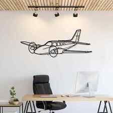 Wall Art Home Decor 3D Acrylic Metal Plane Aircraft USA Silhouette Baron 58