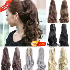 Long Big wave Curly Thick Synthetic Clip In Hair Extension Ponytail Claw ZYL - Picture 1 of 33