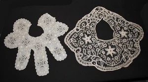 VICTORIAN COLLECTION OF TWO EMBROIDERED  AND TAPE LACE COLLARS, 1900s - Picture 1 of 10