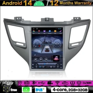 9.7"Android 14 Autoradio GPS SATNavi DAB BT DVR Carplay For Hyundai Tucson 15-18 - Bild 1 von 13