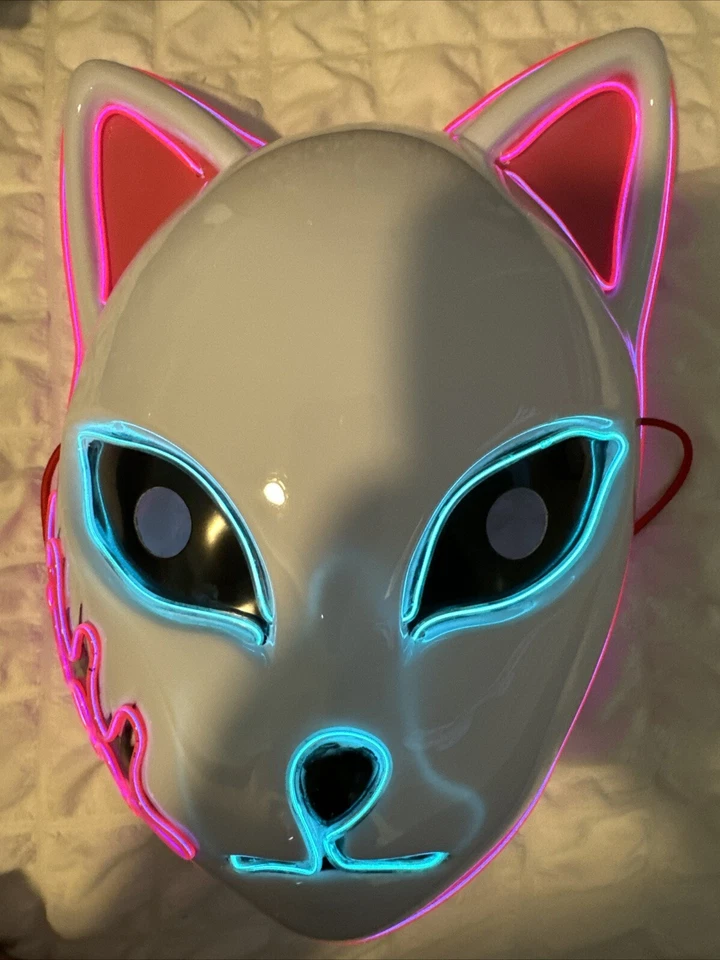 Demon Slayer Mask, Fox Mask, Japanese Anime Demon Cosplay Mask - Image 1 of 1