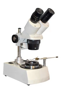 Microscopio de inspección de piedras preciosas y diamantes con campo oscuro, abrazadera de gemas, LED 20-80x Magn - Imagen 1 de 4