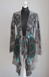 Desigual 29J2103 Mujer Gris Cárdigan Vestido Envolvente Talla XL - Imagen 1 de 9