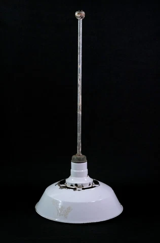 20.5 in. White Steel Industrial Factory Pole Pendant Light Cover