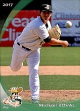 2017 Clinton LumberKings Grandstand #15 Michael Koval Alta Loma California Card