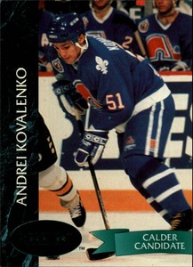 1992-93 Parkhurst Emerald Ice Nordiques Hockey Card #150 Andrei Kovalenko