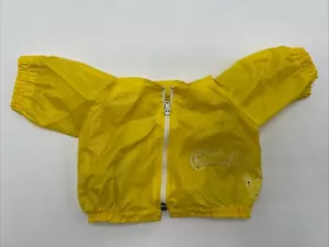 Vintage Cabbage Patch Kids Doll Yellow Windbreaker CPK Logo Jacket Zipper - Picture 1 of 4