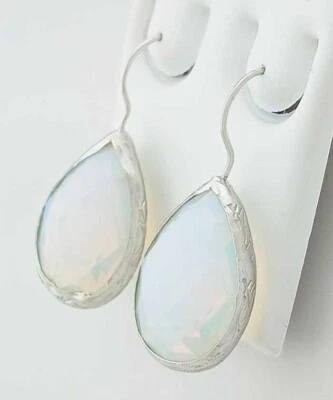 GENUINE 9.20 Cts OPAL DANGLE EARRINGS .925 STERLING SILVER - New With Tag - Image 1 of 4