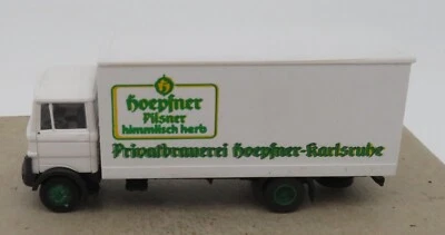 Praline Ho 1/87 Camion Mb Mercedes Lp 809 Hoepfner Pilsner Trasporto Birra - Immagine 1 di 4