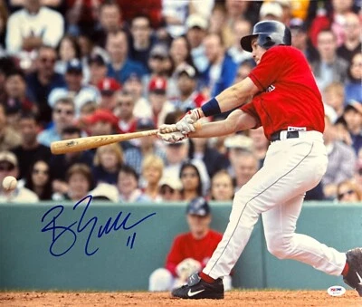Foto firmada por Bill Mueller 16x20 Medias Rojas de Boston PSA W27307 Foto 1 de 2