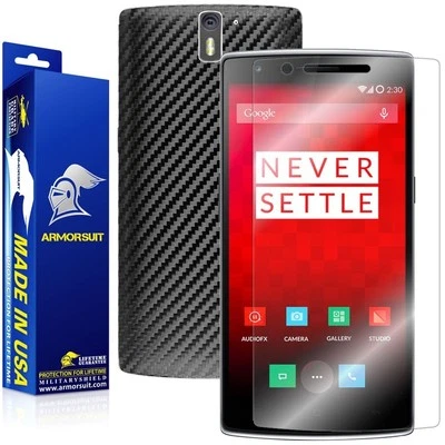 ArmorSuit MilitaryShield OnePlus One Screen Protector + Black Carbon Fiber Skin - Image 1 of 4