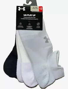 Under Armour UA Play Up Cushion No Show Tab Sport 3 Pc Set Socks S M L - Picture 1 of 2