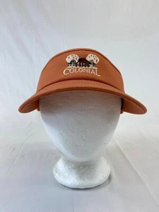 Colonial Country Club Visor Cap Sun Hat Orange Adjustable Outdoor Texace Buckles - Picture 1 of 10