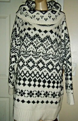 NUEVO CON ETIQUETAS SUÉTER PESADO RUFF TALLA 2X $109 UNISEX NEGRO/BLANCO Foto 1 de 4