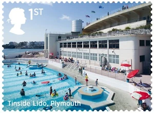TINSDALE LIDO PLYMOUTH Poster SUPERA1,A2,A3,A4 Sizes - Picture 1 of 1