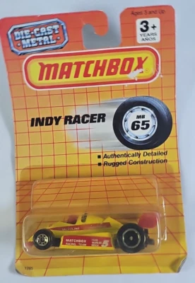 1990 MATCHBOX MB 65 Yellow Red Valvoline INDY RACER  NEW SEALED - Image 1 of 4