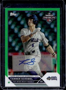 2023 Topps Pro Debut Tanner Schobel Green Prospect Autograph Auto #55/99