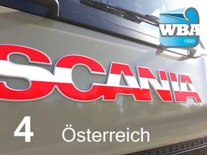 W.B.A. Adesivo adatto per emblema Scania serie S+R dall'anno 2017 Austria  - Foto 1 di 8
