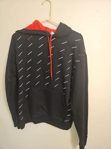 Felpa con cappuccio uomo Champion nera con logo e tasche taglia media nuova con etichetta - Foto 1 di 10